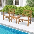 3 Pieces Outdoor Furniture Set with Soft Seat Cushions-White on Sale