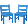 2 Pieces Kids Learning Chair set with Backrest-Blue Sale