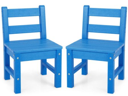 2 Pieces Kids Learning Chair set with Backrest-Blue Sale