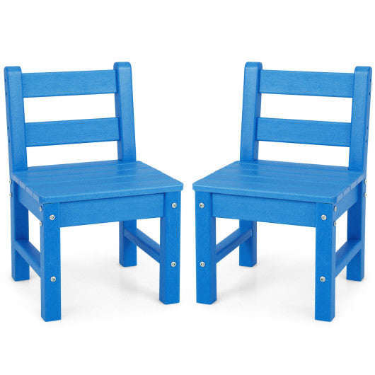 2 Pieces Kids Learning Chair set with Backrest-Blue Sale