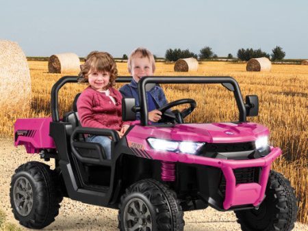 24V Ride on Dump Truck with Remote Control-Pink For Cheap