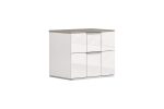 20  White Contemporary Two Drawer Nightstand Online now