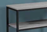 42  Gray And Black Frame Console Table With Storage Hot on Sale