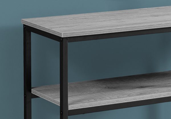 42  Gray And Black Frame Console Table With Storage Hot on Sale