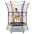 Mini Trampoline for Kids with Safety Enclosure Net and Foam Handles-Orange Fashion