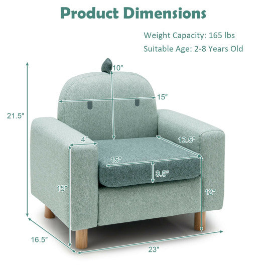 Kids Sofa with Armrest and Thick Cushion-Green Discount