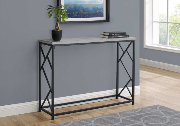 44  Gray and Black Frame Console Table Online Hot Sale