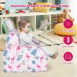 3-in-1 Convertible Kid Sofa Bed Flip-Out Chair Lounger for Toddler-Pink Supply