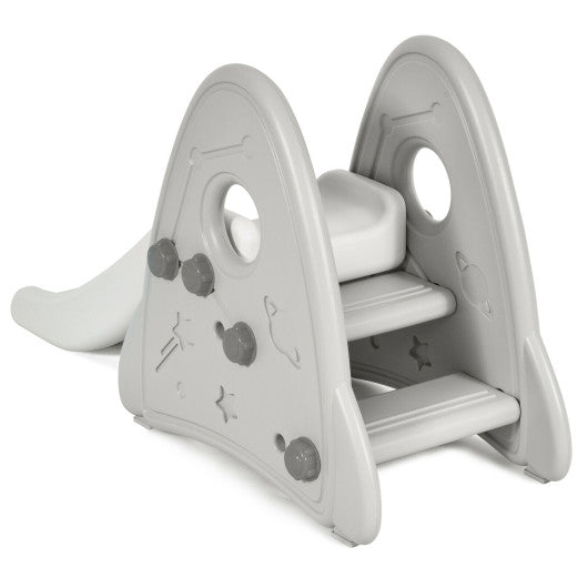 Freestanding Baby Slide Indoor First Play Climber Slide Set for Boys Girls -Gray on Sale