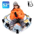 52 Inch Inflatable Snow Sled with Cold-Resistant and Heavy-Duty Material-Blue Supply