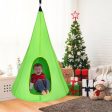 32 Inch Kids Nest Swing Chair Hanging Hammock Seat for Indoor Outdoor-Green Sale