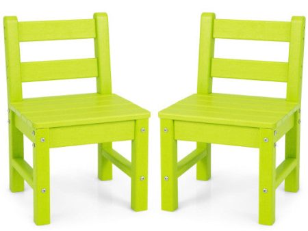 2 Pieces Kids Learning Chair set with Backrest-Green Online Sale