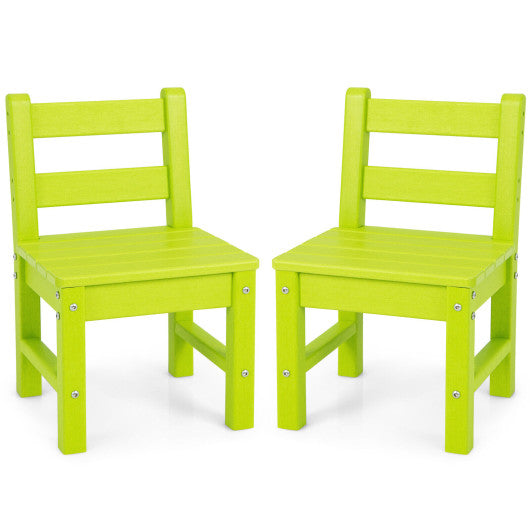 2 Pieces Kids Learning Chair set with Backrest-Green Online Sale