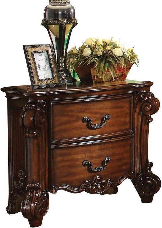 30  Chestnut Two Drawers Solid Wood Nightstand Online Sale