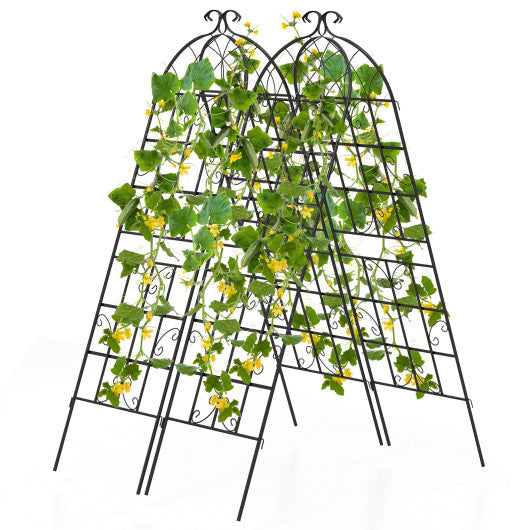 2 4 Pack 71 x 20 Inch Metal Garden Trellis for Climbing Plants-Set of 4 For Sale