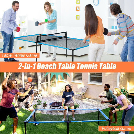 Portable Ping Pong Table Game Set with 2 Paddles Hot on Sale