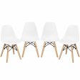 4 PCS Children Chair Set Medieval Style Dining Chairs with Wood Legs Online