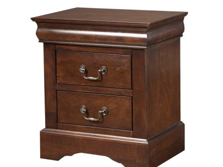 Solid Wood Cappuccino 2 Drawer Nightstand Online Hot Sale