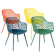 4 Pieces Kids Chairs with Curved Backrest and Ergonomic Armrests Online