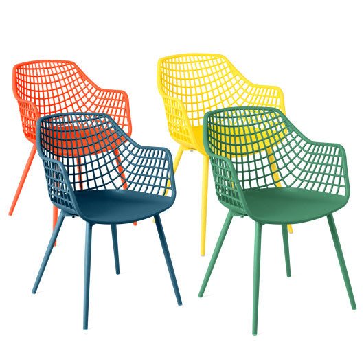 4 Pieces Kids Chairs with Curved Backrest and Ergonomic Armrests Online