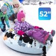 52 Inch Inflatable Snow Sled with Cold-Resistant and Heavy-Duty Material-Blue Supply