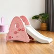 Freestanding Baby Slide Indoor First Play Climber Slide Set for Boys Girls -Pink on Sale