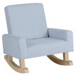 Kids Rocking Chair with Solid Wood Legs-Blue Cheap