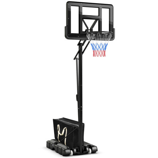 Portable Basketball Hoop with 8 to 10 Feet 5-Level Height Adjustable For Discount