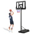 Portable Basketball Hoop with 9-Position Adjustable Height Online Sale