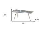 56  Silver Aluminum Three Leg Console Table Online Sale