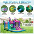 6-in-1 Kids Blow up Castle with Slide and Jumping Area and Ball Pit Pools without Blower Online Sale