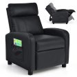 Ergonomic PU Leather Kids Recliner Lounge Sofa for 3-12 Age Group-Black Discount