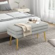 Velvet Upholstered Storage Bench with Removable Top-Grey Supply