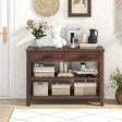 3-tier Console Table with 2 Drawers for Living Room Entryway Online Hot Sale