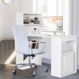 Computer Desk Writing Workstation Office with 6-Tier Storage Shelves-White Online Hot Sale