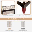 14 Inch Full Size Wood Platform Bed Frame with Wood Slat Support-Brown For Discount