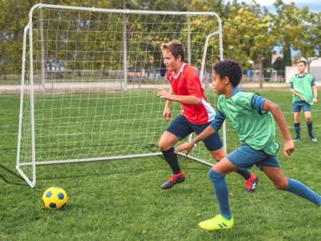 Soccer Goal for Backyard with Heavy Duty Frame and Ground Stakes Fashion