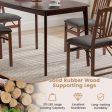 48 Inch Solid Wood Dining Table with Rubber Wood Supporting Legs for Kitchen Dining Room-Espresso Online now