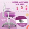 Adjustable Desk Chair with Auto Brake Casters for Kids-Purple Discount