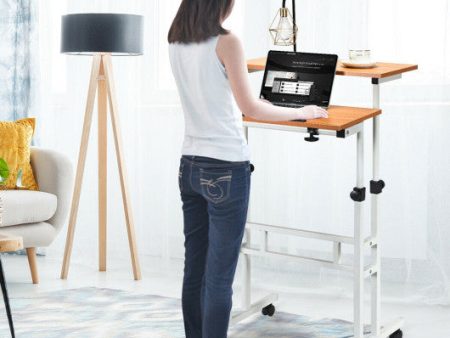 2 in 1 Height Adjustable Sit Standing Computer Desk For Cheap