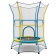 Mini Trampoline for Kids with Safety Enclosure Net and Foam Handles-Yellow Online