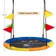 40 Inch Flying Saucer Tree Swing with Hanging Straps Monkey-Yellow on Sale