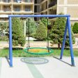 40 Inch Spider Web Tree Swing Kids Outdoor Play Set with Adjustable Ropes-Green Supply