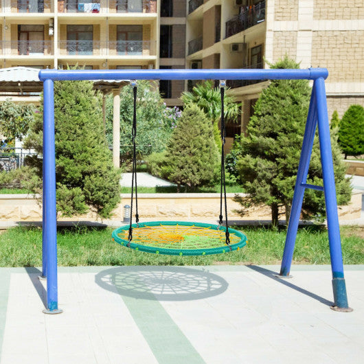 40 Inch Spider Web Tree Swing Kids Outdoor Play Set with Adjustable Ropes-Green Supply