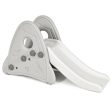 Freestanding Baby Slide Indoor First Play Climber Slide Set for Boys Girls -Gray on Sale