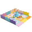 75 Pieces Baby Foam Interlocking Play Mat with Fence with Detachable Numbers Sale