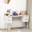 48 Inch Home Office Computer Desk with 4 Drawers-White For Discount