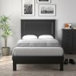 Twin Size Platform Bed Frame with Rubber Wood Leg-Black Sale