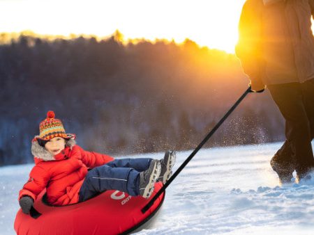 40  Inflatable Snow Sled for Kids and Adults-Red Fashion