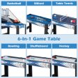 6-In-1 Combo Game Table with Basketball Billiards Ping Pong Hockey Shuffleboard Cheap